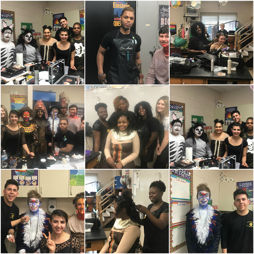 John Amico Students Do Hair & Make-up For St. Damian’s ‘Lion King’ Production!