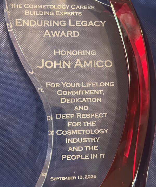 Enduring Legacy Award from The Cosmetology Career Building Experts honoring John Amico, September 13, 2026
